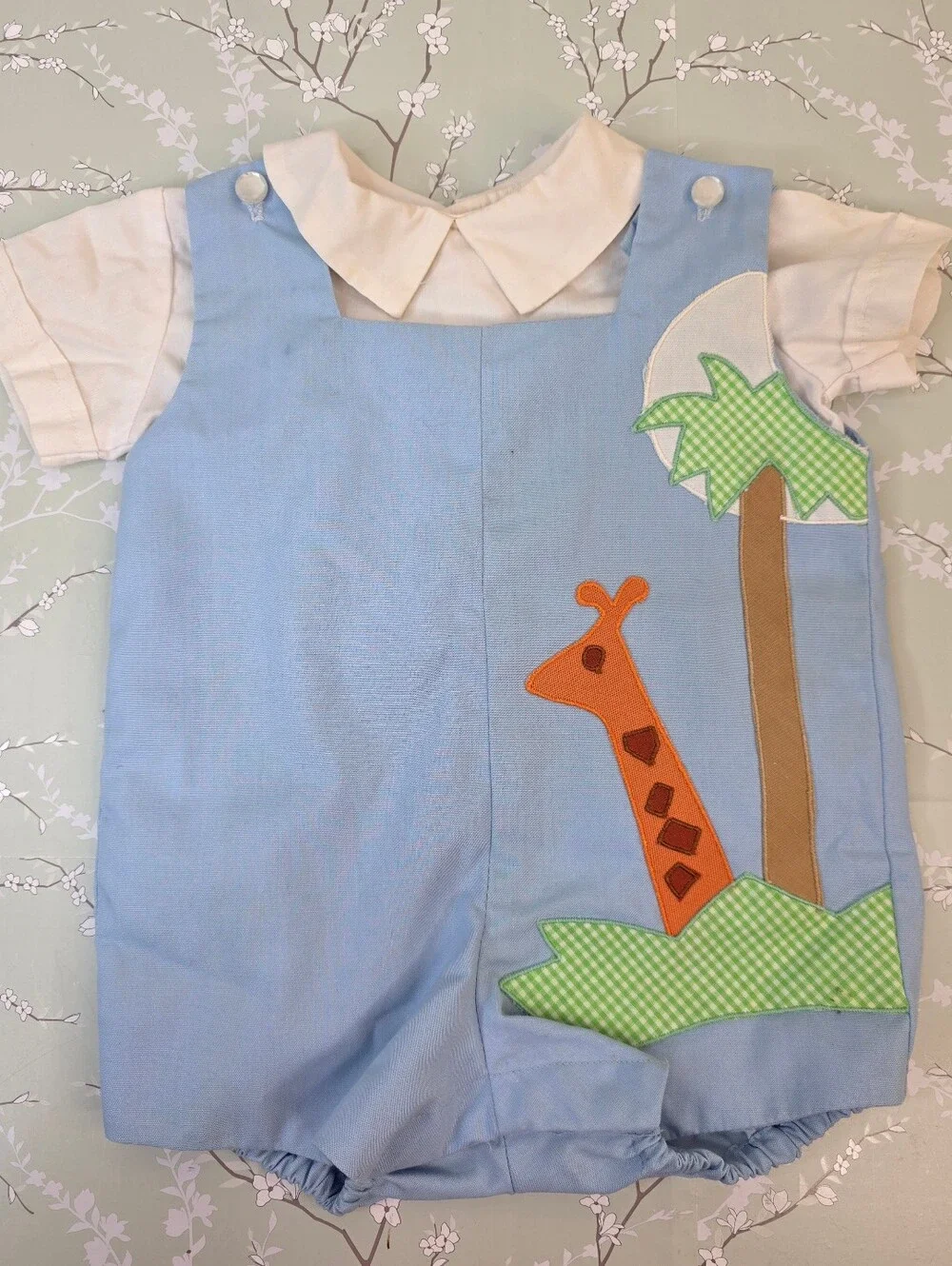 Vintage Boys 2 Piece Romper Outfit